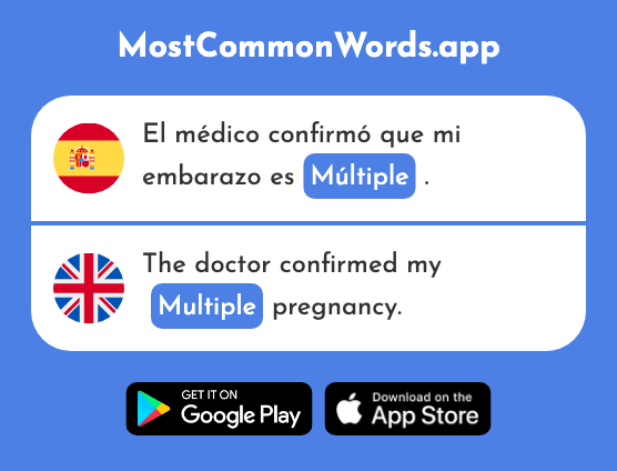 Múltiple - Multiple, many (La 2080 Palabra Más Común En English)