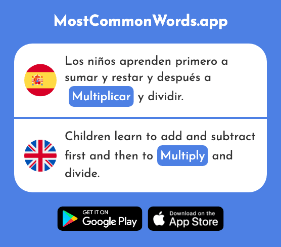 Multiplicar - Multiply (La 2833 Palabra Más Común En English)