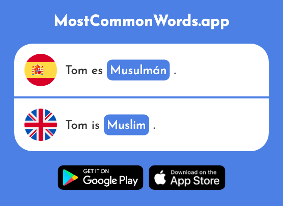 Musulmán - Moslem, muslim (La 2781 Palabra Más Común En English)