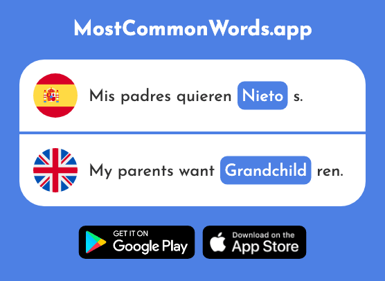 Nieto - Grandchild (La 2287 Palabra Más Común En English)