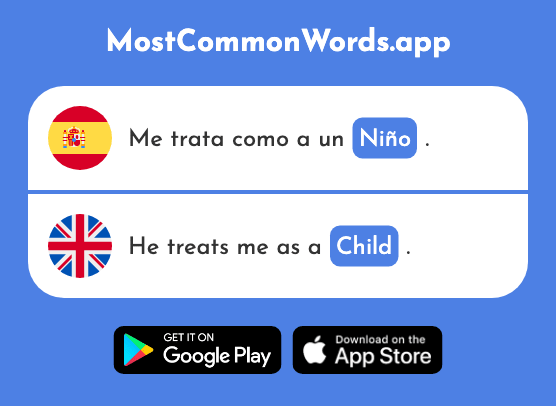 Niño - Child, little boy (La 173 Palabra Más Común En English)