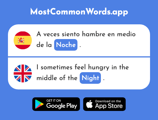 Noche - Night, evening (La 164 Palabra Más Común En English)