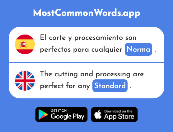 Norma - Standard, pattern, norm (La 1174 Palabra Más Común En English)