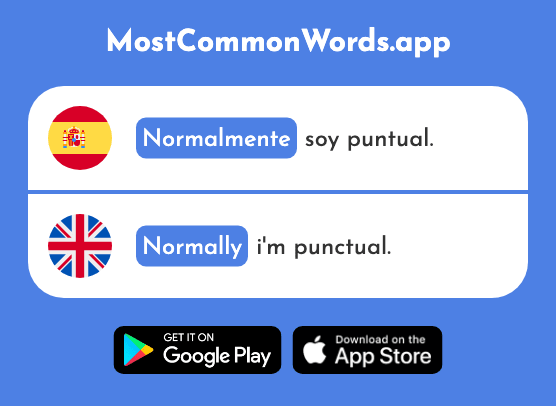 Normalmente - Normally (La 1696 Palabra Más Común En English)