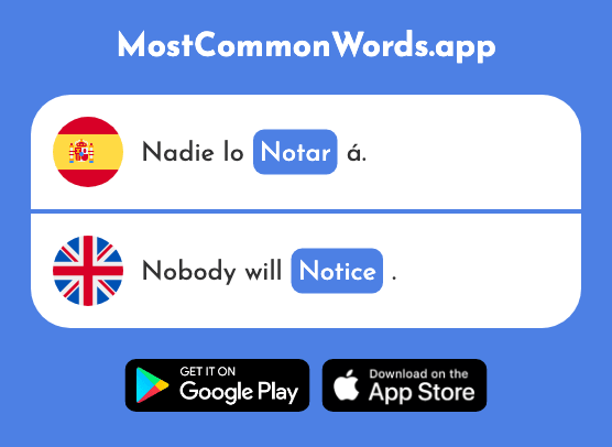 Notar - Notice (La 696 Palabra Más Común En English)
