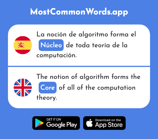 Núcleo - Nucleus, core (La 2094 Palabra Más Común En English)