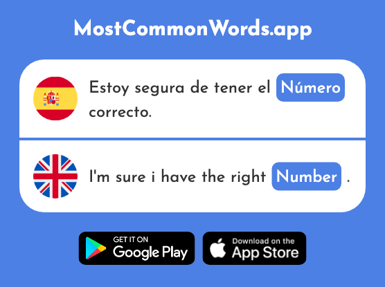 Número - Number (La 324 Palabra Más Común En English)