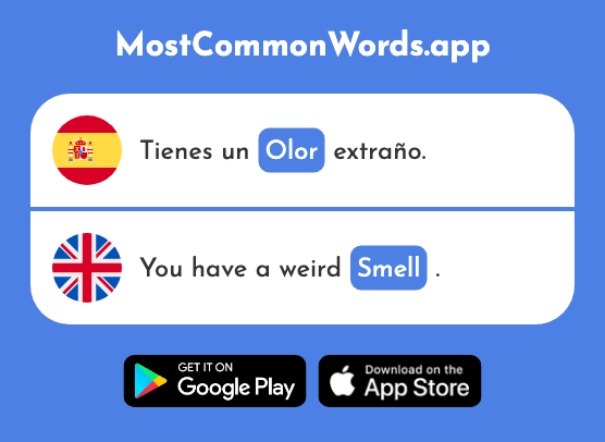 Olor - Smell, odor, fragrance (La 1070 Palabra Más Común En English)