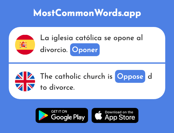 Oponer - Oppose (La 2054 Palabra Más Común En English)