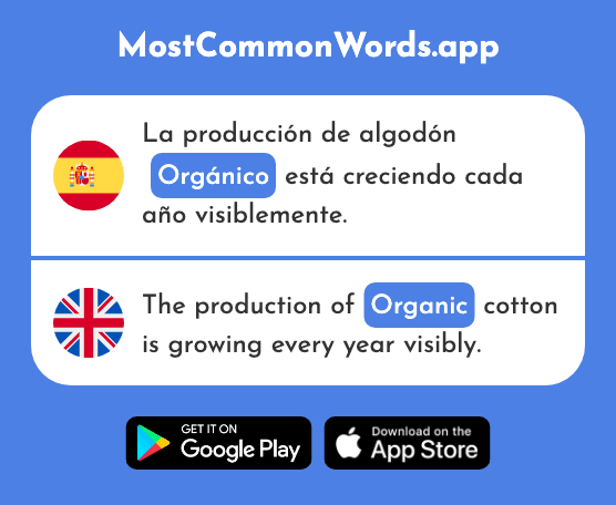 Orgánico - Organic (La 2750 Palabra Más Común En English)