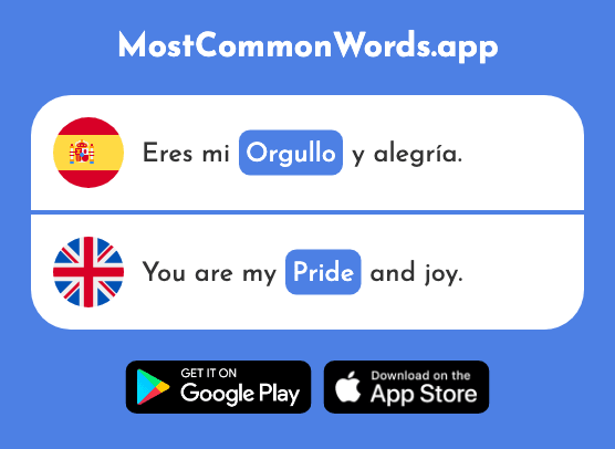 Orgullo - Pride (La 2156 Palabra Más Común En English)
