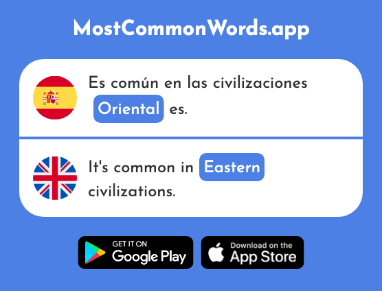 Oriental - Eastern, oriental (La 2059 Palabra Más Común En English)