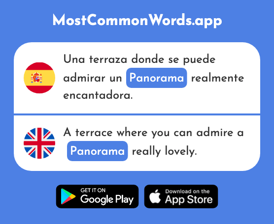 Panorama - Panorama, landscape (La 2773 Palabra Más Común En English)