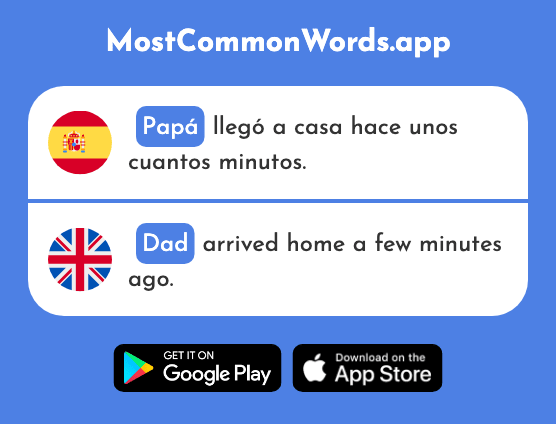 Papá - Dad (La 865 Palabra Más Común En English)