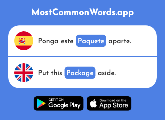 Paquete - Package, packet (La 2325 Palabra Más Común En English)