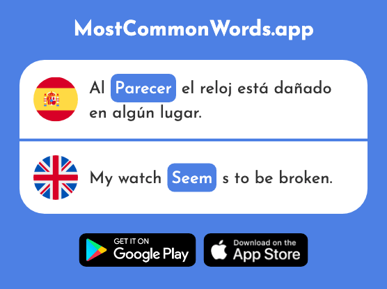 Parecer - Seem, look like (La 89 Palabra Más Común En English)