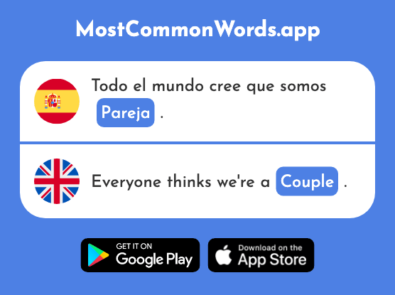 Pareja - Couple, pair (La 893 Palabra Más Común En English)