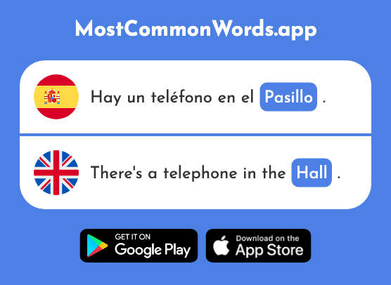 Pasillo - Hall, corridor (La 2316 Palabra Más Común En English)
