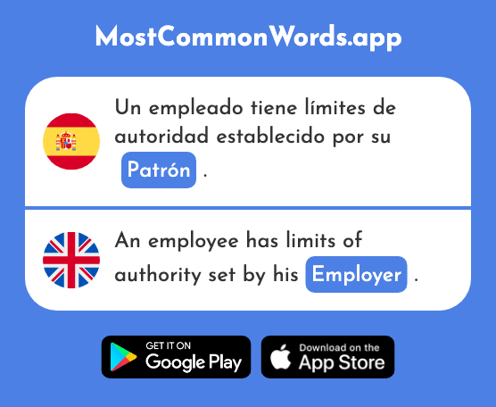 Patrón - Employer, landlord, patron saint (La 2006 Palabra Más Común En English)