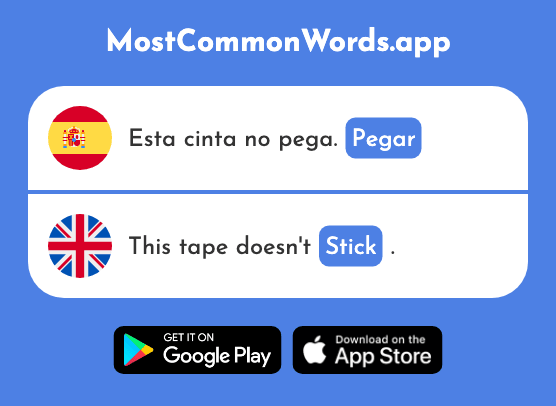 Pegar - Hit, stick (La 1135 Palabra Más Común En English)