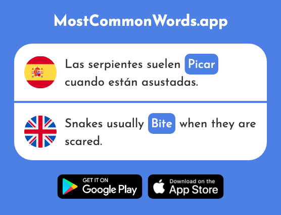 Picar - Bite, sting, itch (La 2671 Palabra Más Común En English)