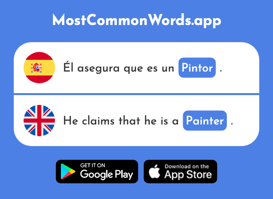 Pintor - Painter (La 1848 Palabra Más Común En English)