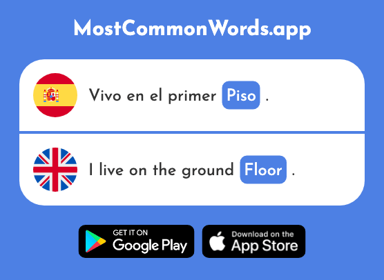 Piso - Floor, story (La 889 Palabra Más Común En English)