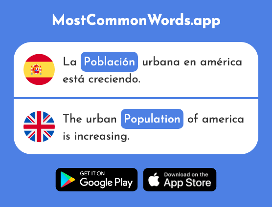 Población - Population (La 454 Palabra Más Común En English)