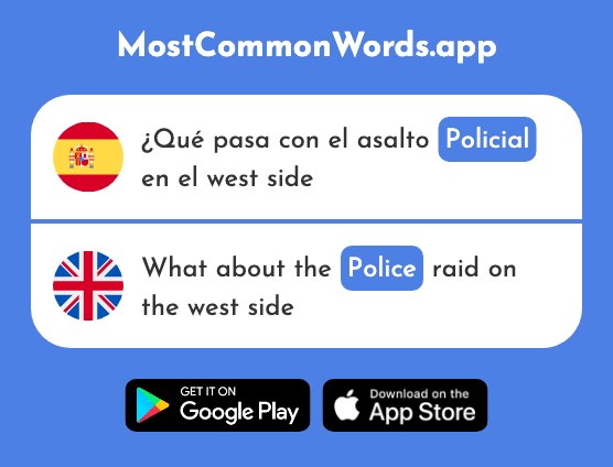 Policial - Police (La 2661 Palabra Más Común En English)