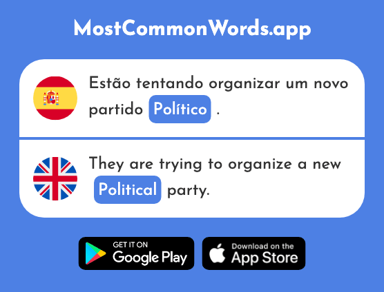 Político - Political (La 258 Palabra Más Común En English)