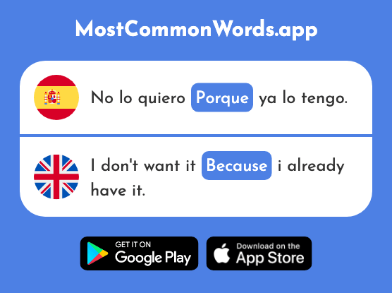 Porque - Because (La 40 Palabra Más Común En English)