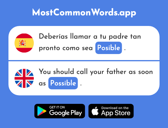 Posible - Possible (La 427 Palabra Más Común En English)