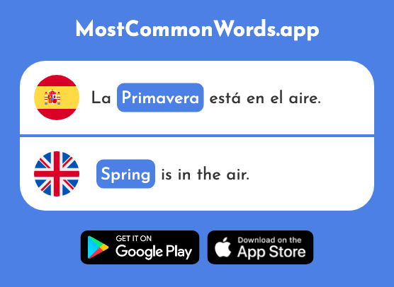 Primavera - Spring, springlike (La 2735 Palabra Más Común En English)