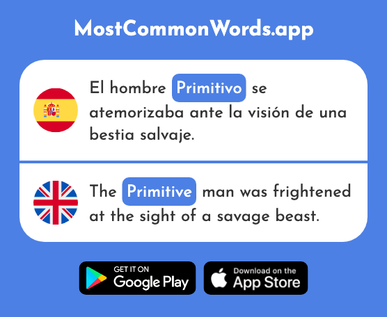 Primitivo - Primitive (La 2776 Palabra Más Común En English)