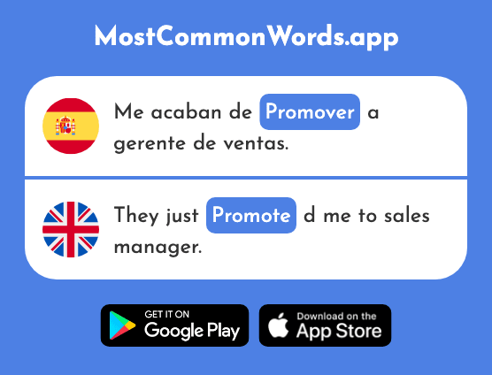 Promover - Promote (La 1601 Palabra Más Común En English)