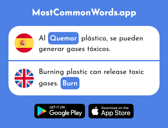 Quemar - Burn (La 1648 Palabra Más Común En English)