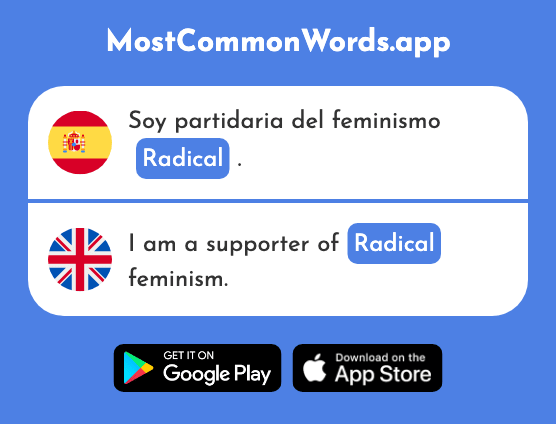 Radical - Radical (La 2846 Palabra Más Común En English)