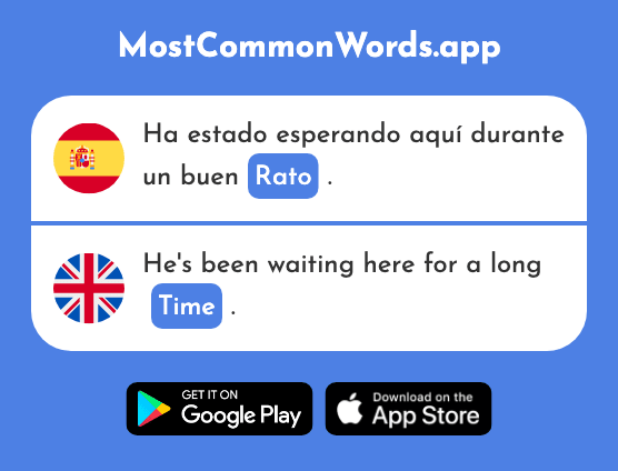 Rato - Moment, while, time (La 800 Palabra Más Común En English)