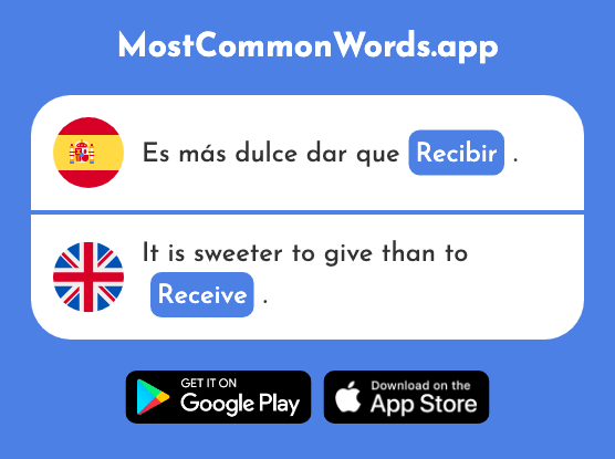 Recibir - Receive (La 216 Palabra Más Común En English)