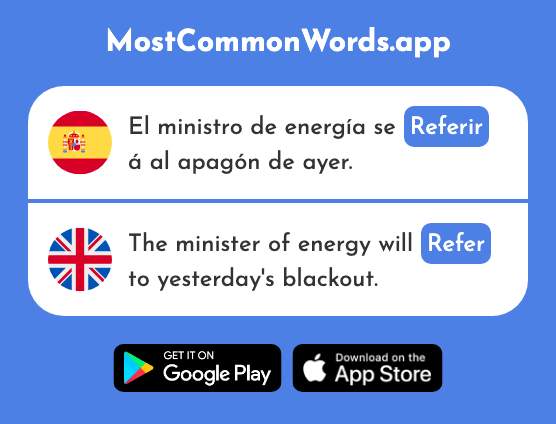 Referir - Refer (La 553 Palabra Más Común En English)