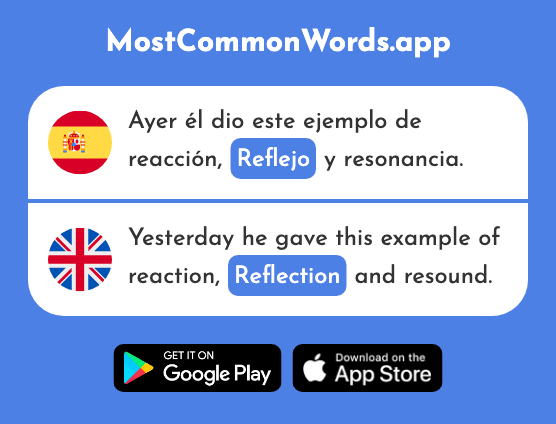 Reflejo - Reflection (La 2602 Palabra Más Común En English)