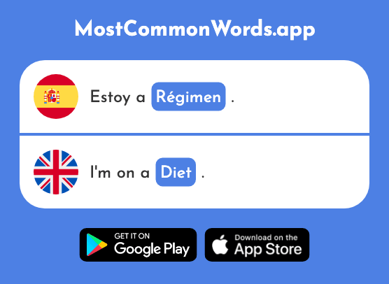 Régimen - Regime, diet (La 1167 Palabra Más Común En English)