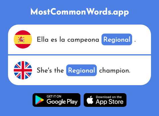 Regional - Regional (La 2035 Palabra Más Común En English)