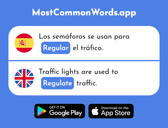 Regular - Regulate, adjust (La 2464 Palabra Más Común En English)
