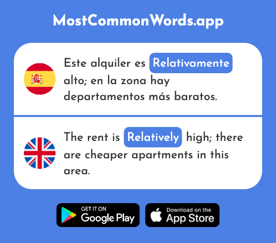 Relativamente - Relatively (La 2556 Palabra Más Común En English)