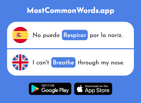 Respirar - Breathe (La 1758 Palabra Más Común En English)