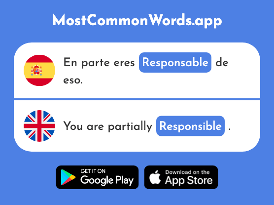 Responsable - Responsible (La 649 Palabra Más Común En English)