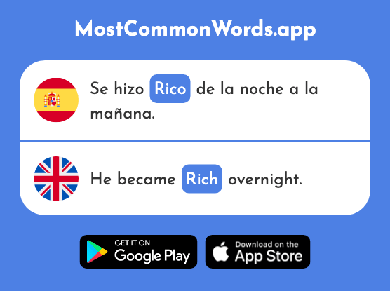 Rico - Rich, tasty (La 398 Palabra Más Común En English)