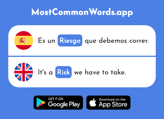 Riesgo - Risk (La 877 Palabra Más Común En English)