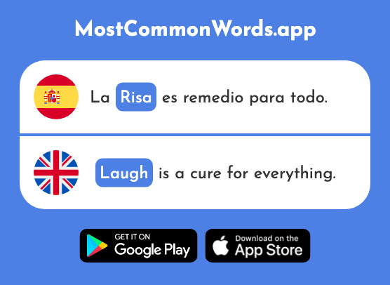 Risa - Laugh, chuckle (La 1101 Palabra Más Común En English)